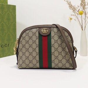 Gucci Beige and Red Crossbody Bag